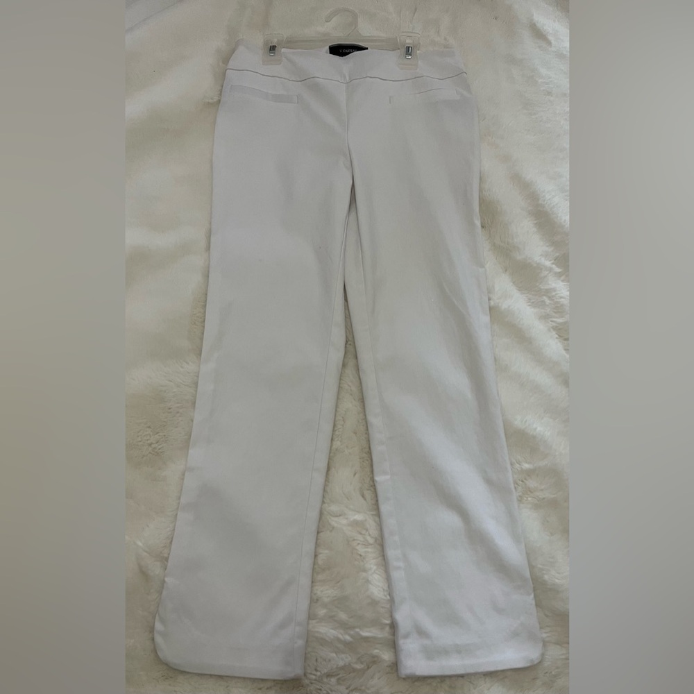 Le Chateau White Stretch Skinny Leg Crop Pants